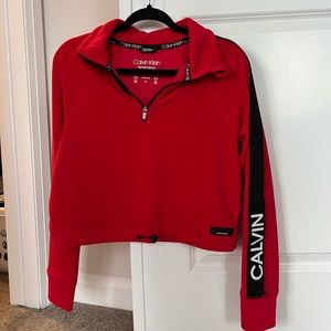 Calvin Klein cropped fleece sweater